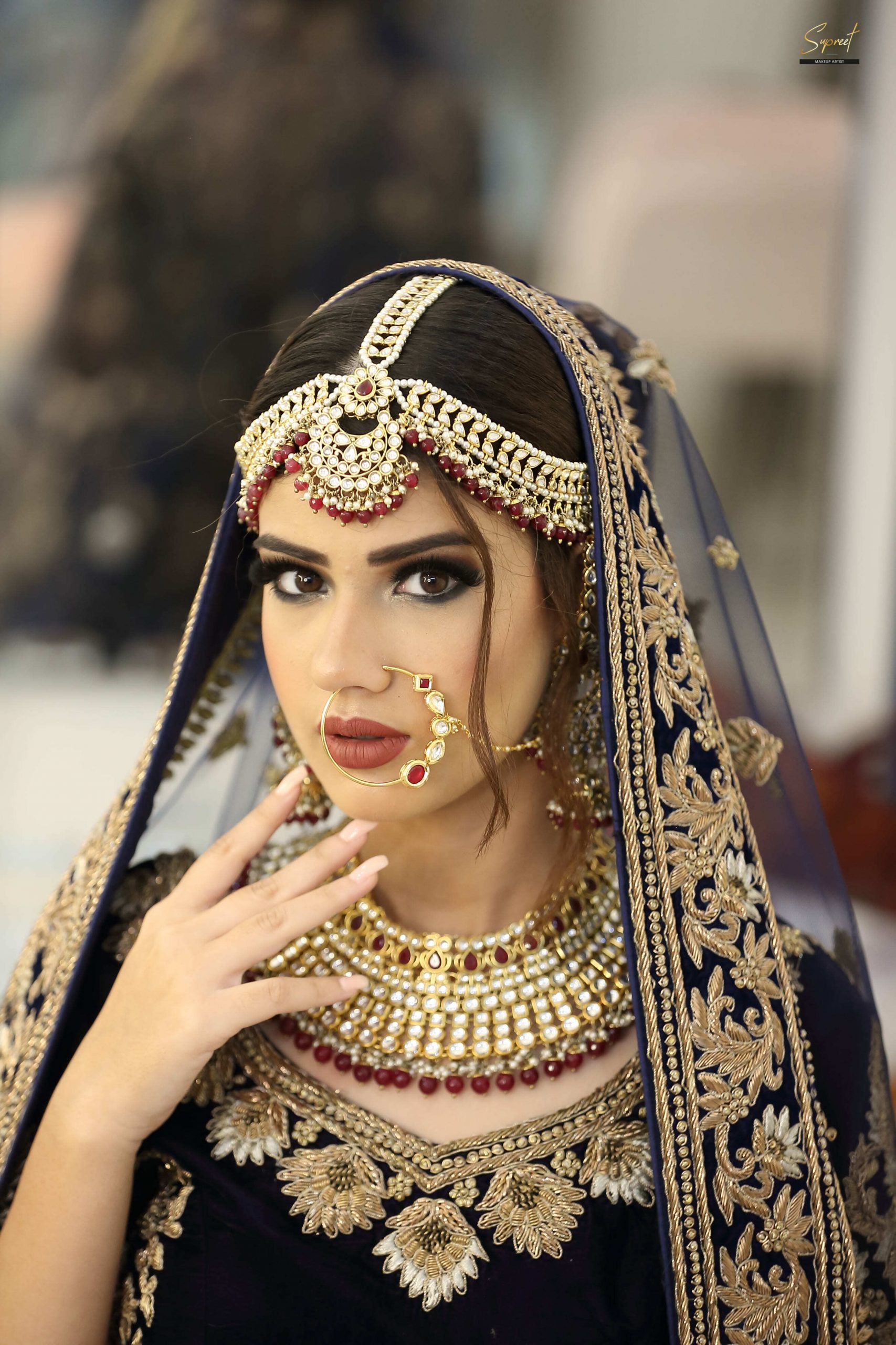Bride in Black Dress